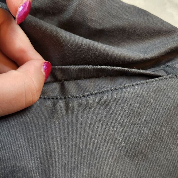 Helmut Lang Charcoal Grey Waxed Coated Denim Pull-on Legging Pants Sz 27 - Picture 11 of 12